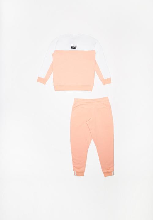 adidas Originals - Crew set - peach & white