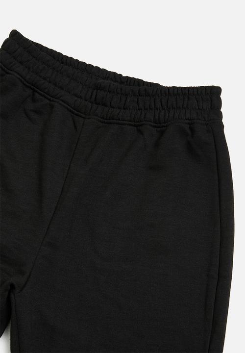 Missguided - Petite crop sweat jogger coord - black