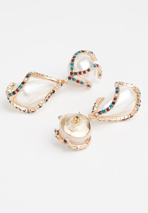 Superbalist - Lynn faux pearl studs - multi