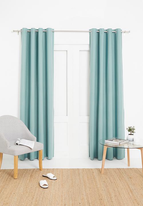Sixth Floor - Eyelet cross-linen 100% blockout - blue