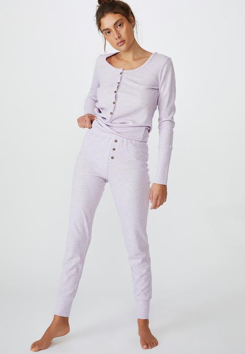 Cotton On - Waffle long John -soft lilac marle