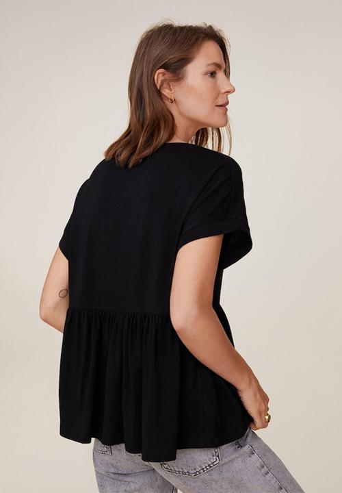 MANGO - T-shirt vikydoll - black