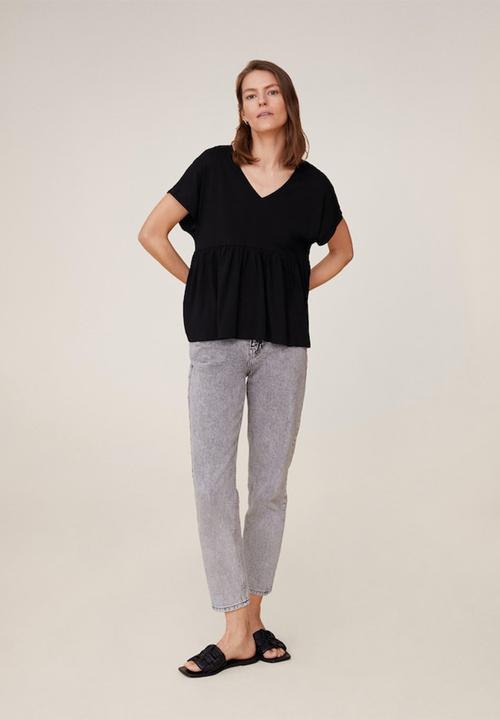 MANGO - T-shirt vikydoll - black