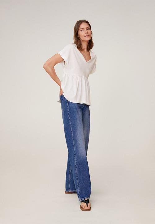 MANGO - T-shirt vikydoll - white