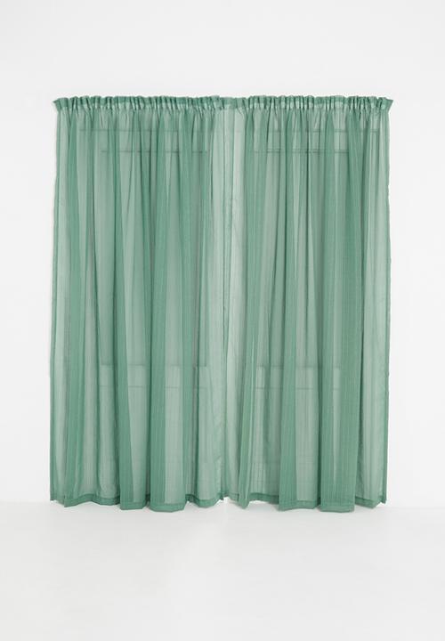 Sixth Floor - Taped striped frosted voile - teal blue