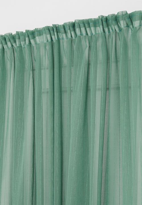 Sixth Floor - Taped striped frosted voile - teal blue