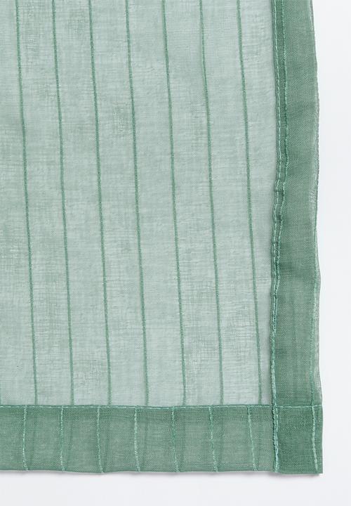 Sixth Floor - Taped striped frosted voile - teal blue