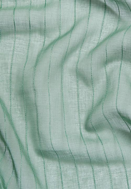 Sixth Floor - Taped striped frosted voile - teal blue