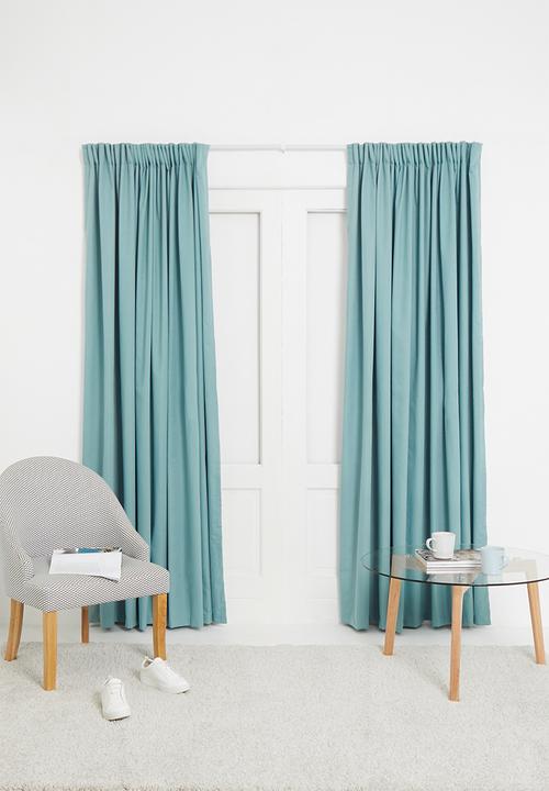 Sixth Floor - Taped cross-linen blockout - blue