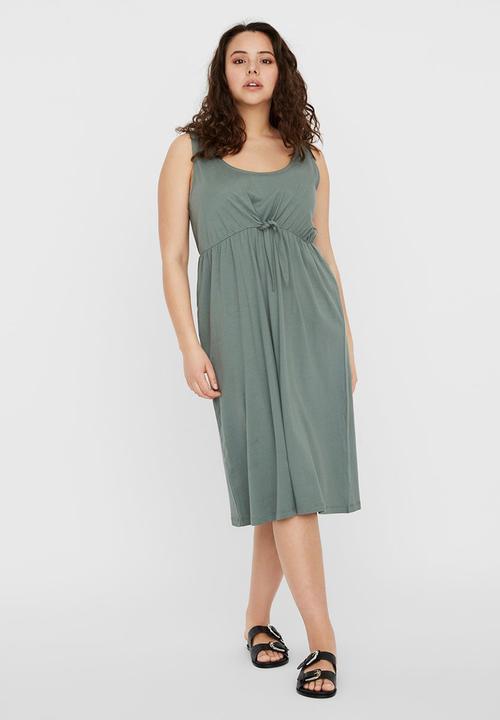 Vero Moda - Boll below knee dress - green