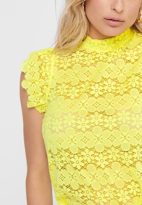 Jacqueline de Yong - Blond short sleeve top - yellow 