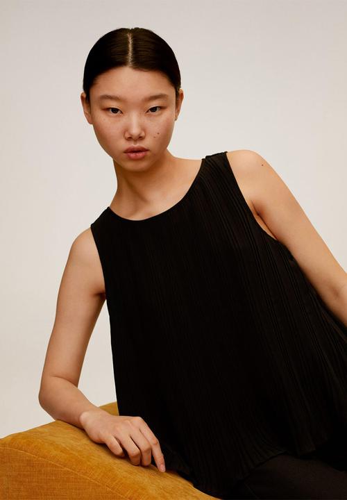MANGO - Blouse balun - black