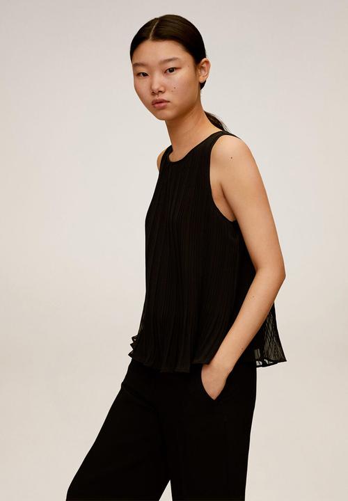 MANGO - Blouse balun - black