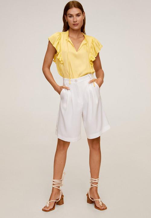 MANGO - Blouse fulplit - yellow