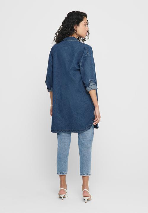 Jacqueline de Yong - Worker denim shirt - blue 