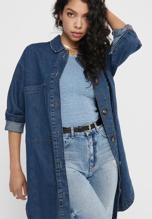 Jacqueline de Yong - Worker denim shirt - blue 