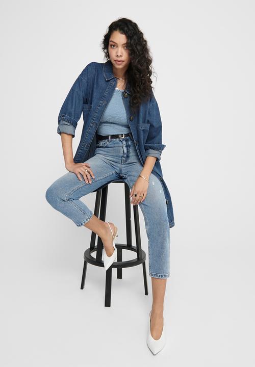 Jacqueline de Yong - Worker denim shirt - blue 