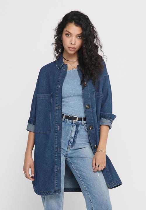 Jacqueline de Yong - Worker denim shirt - blue 