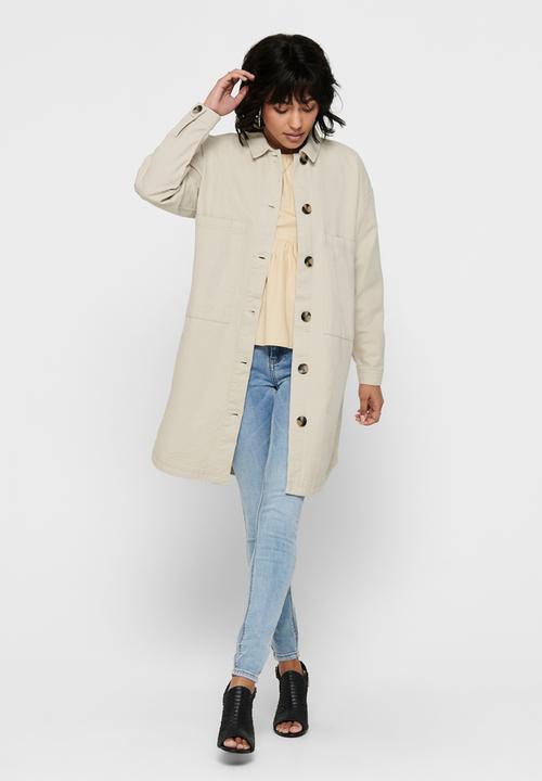 Jacqueline de Yong - Slam worker pocket shirt - beige 