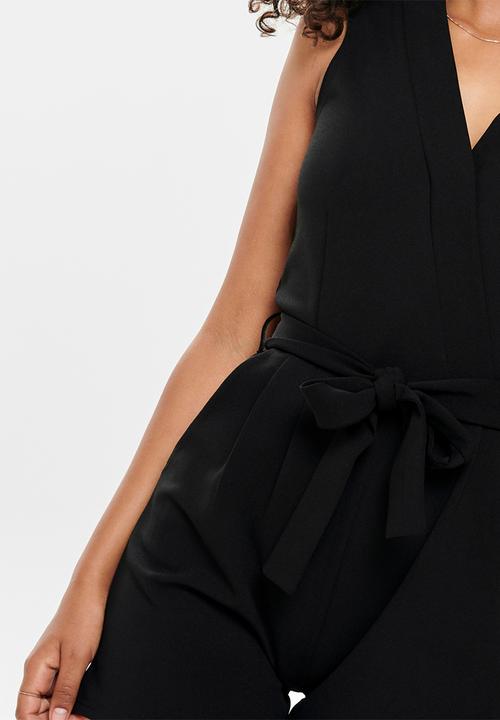 Jacqueline de Yong - Skylar short sleeve playsuit - black