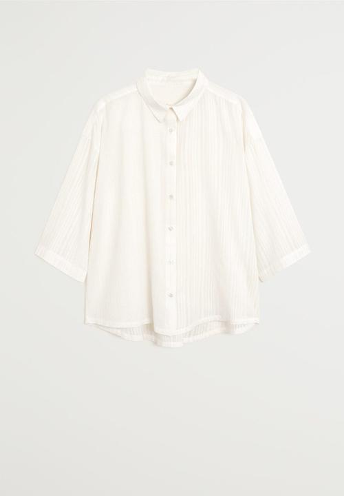 MANGO - Shirt dad - white