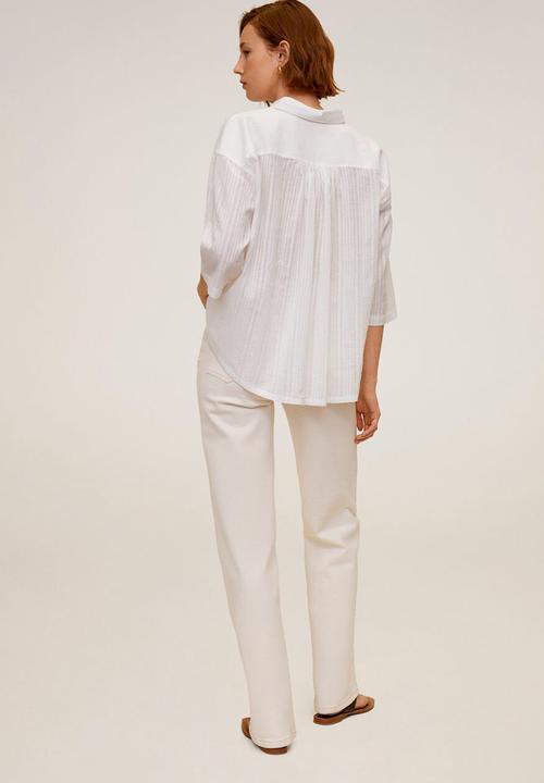 MANGO - Shirt dad - white