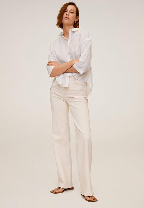 MANGO - Shirt dad - white