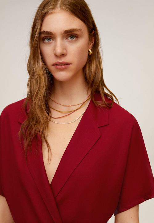 MANGO - Jumpsuit thalia - dark red
