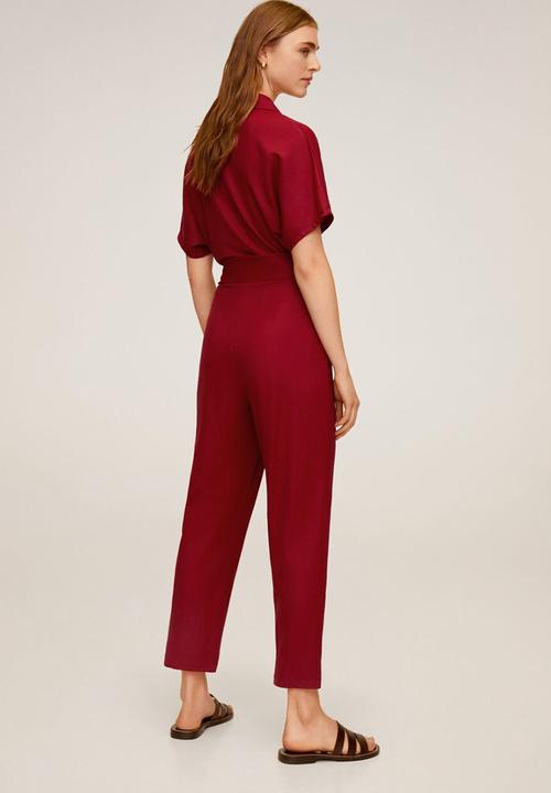MANGO - Jumpsuit thalia - dark red