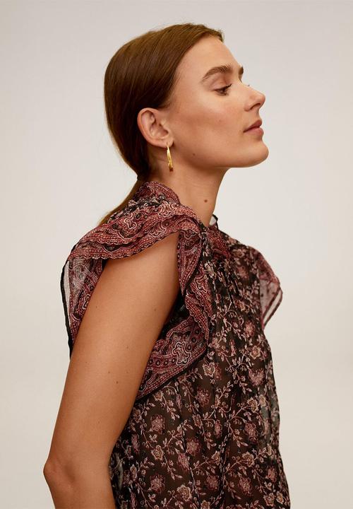 MANGO - Blouse boho - black