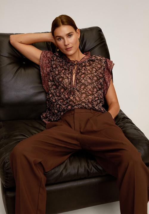 MANGO - Blouse boho - black