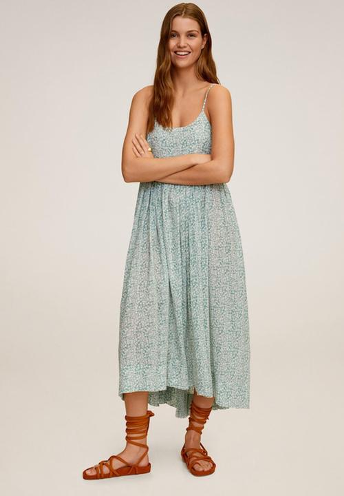 MANGO - Orange dress - green