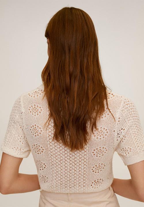 MANGO - Dama polo shirt - light beige