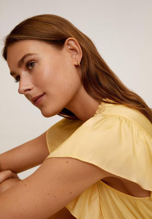 MANGO - Blouse fulplit - yellow