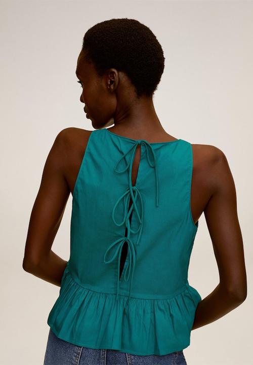 MANGO - Blouse blanchi - green