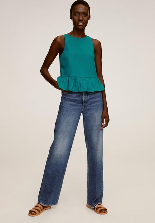 MANGO - Blouse blanchi - green