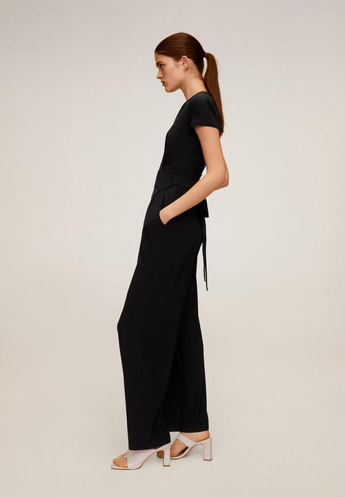 MANGO - Jumpsuit palm - black