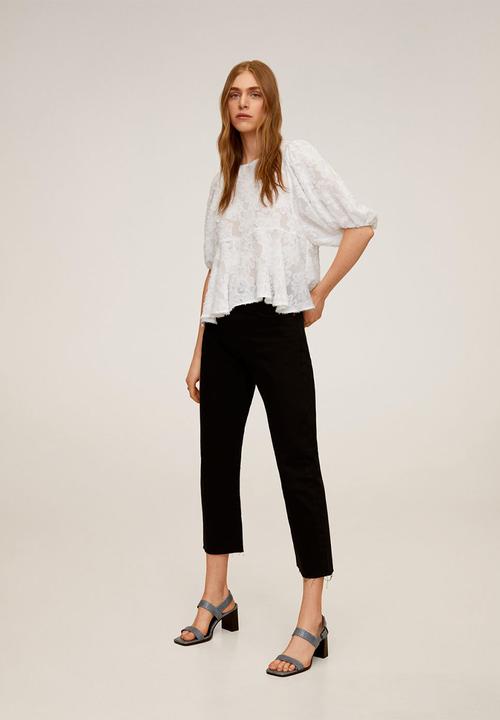 MANGO - Blouse garbi - white