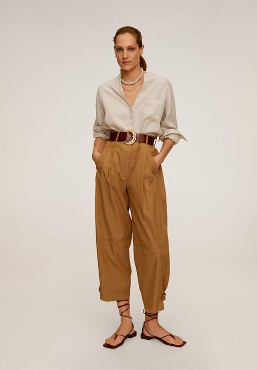 MANGO - Shirt liniki - neutral