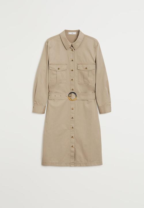 MANGO - Seul dress - brown