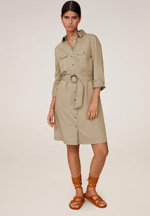 MANGO - Seul dress - brown