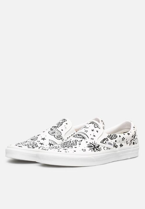 Vans - Classic Slip-On - (u-color) tattoo/true white