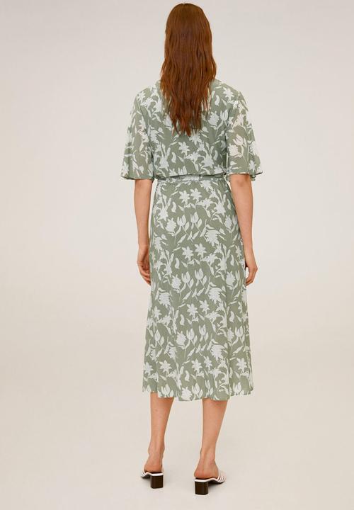 MANGO - Dotty dress - green