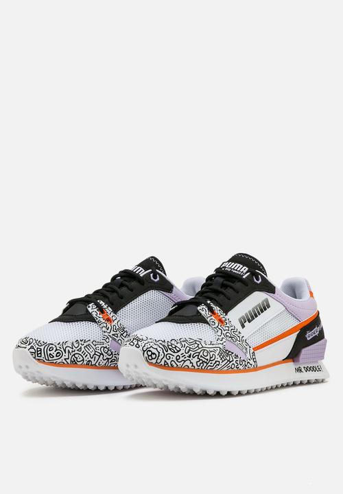 PUMA Select - Mile Rider Mr Doodle - puma white-puma black-dragon fire