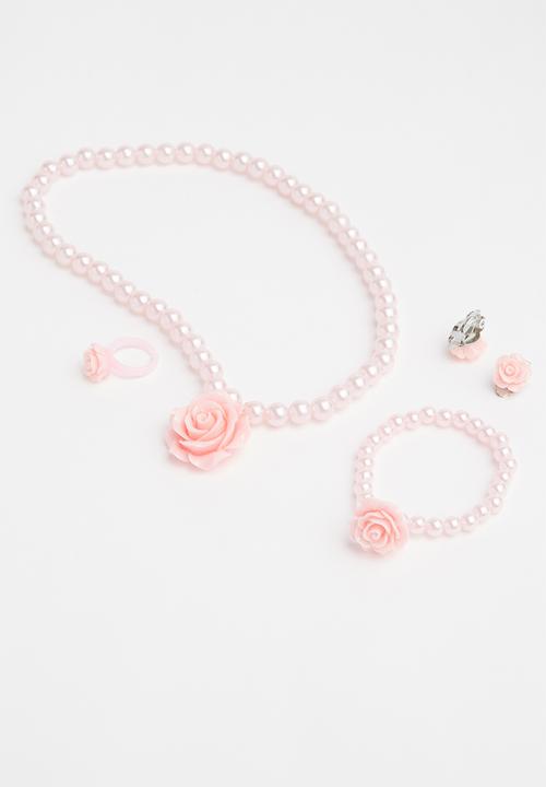 Pop Candy - Pearl necklace & bracelet - pink