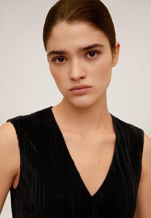 MANGO - Plet dress - black