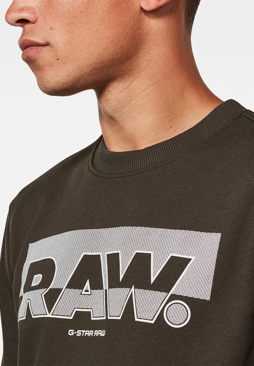 G-STAR - Raw block raster long sleeve top - asfalt 