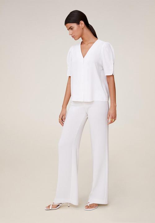 MANGO - Blouse bass - white