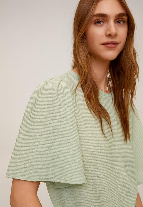 MANGO - T-shirt canilla - green