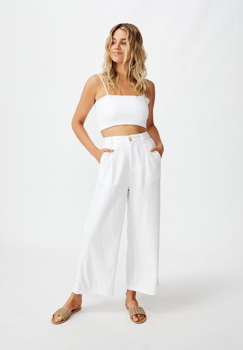 Cotton On - Cindy wide leg pant - white
